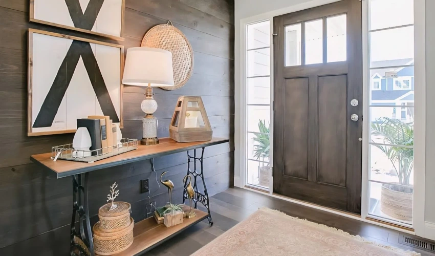 Entryway and Hallway Shiplap Accent Wall