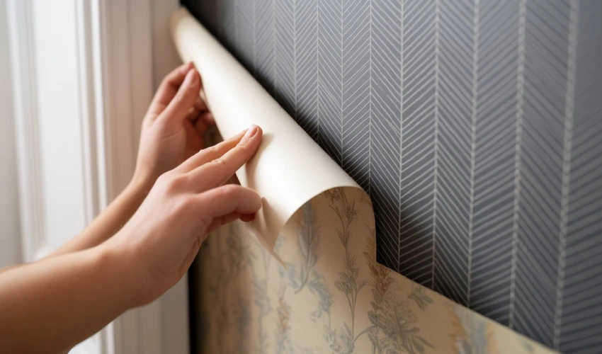 Method 1 Dry Peeling (For Strippable and Peel-and-Stick Wallpaper)