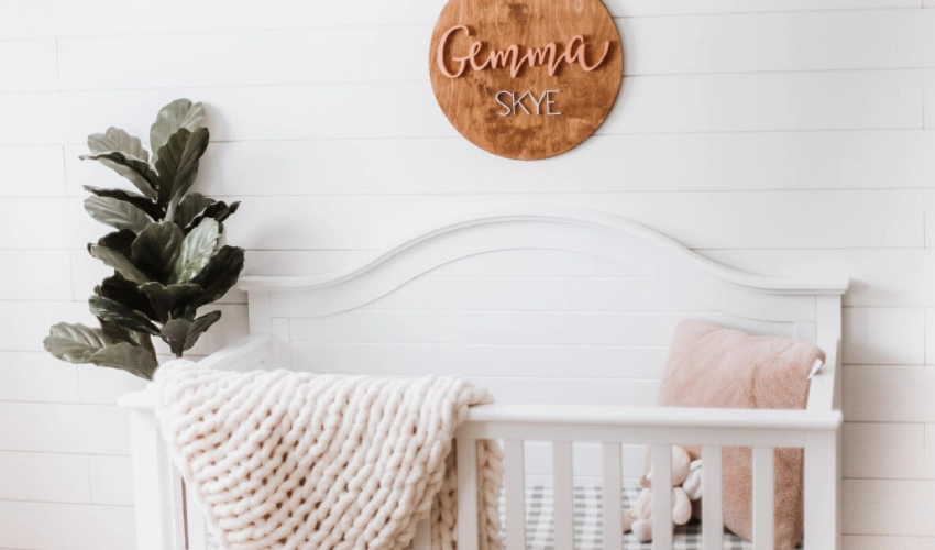 Nursery Shiplap Accent Wall