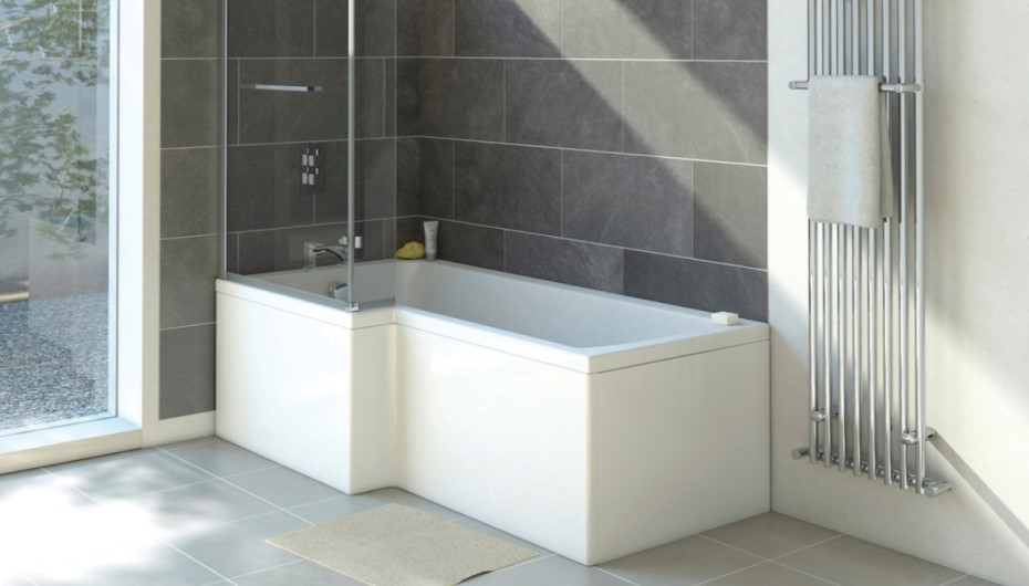 L-Shaped Shower Bathtub Standard Size