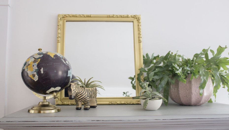 DIY Gold Mirror Frame