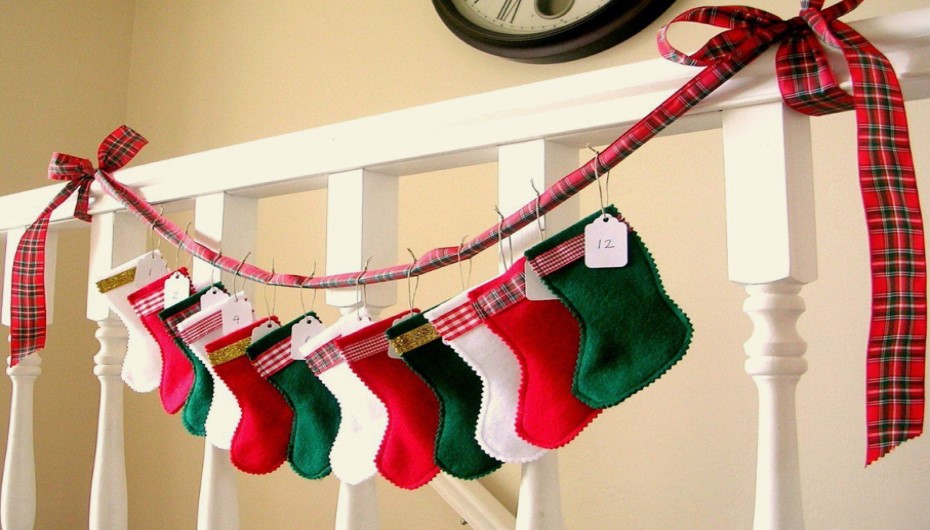 Hang Christmas Stockings On A String