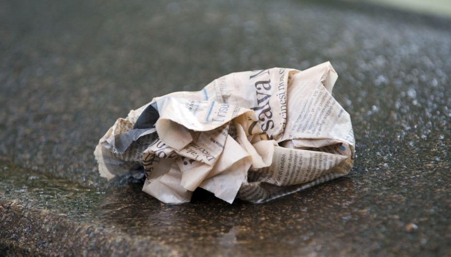 Damp Newspaper