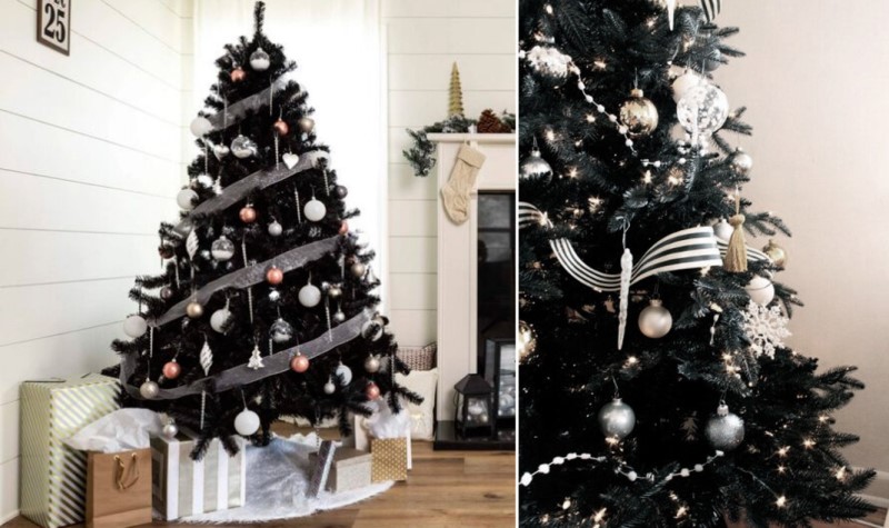 Black and White Christmas Tree