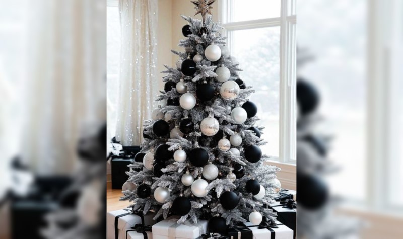 Black and White Christmas Tree