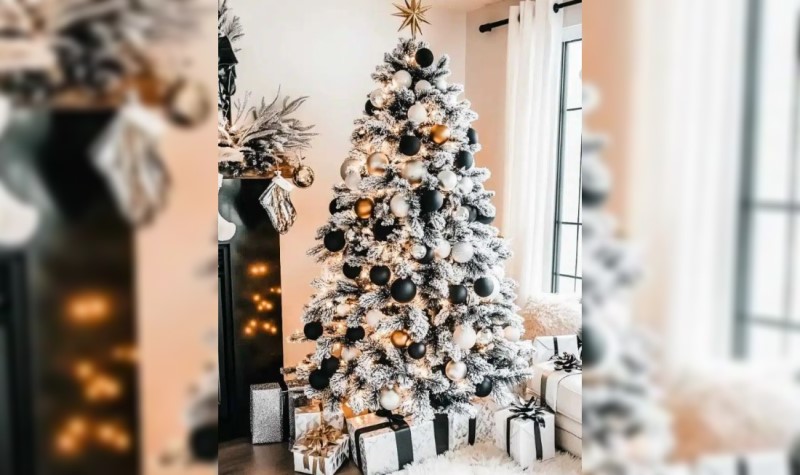 Black and White Christmas Tree