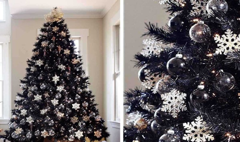 Black and White Christmas Tree Decoration Ideas