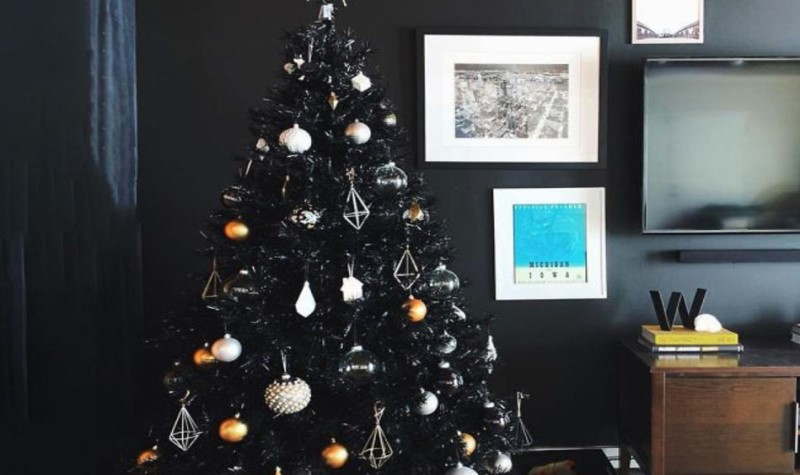 Black and White Christmas Tree Decoration Ideas