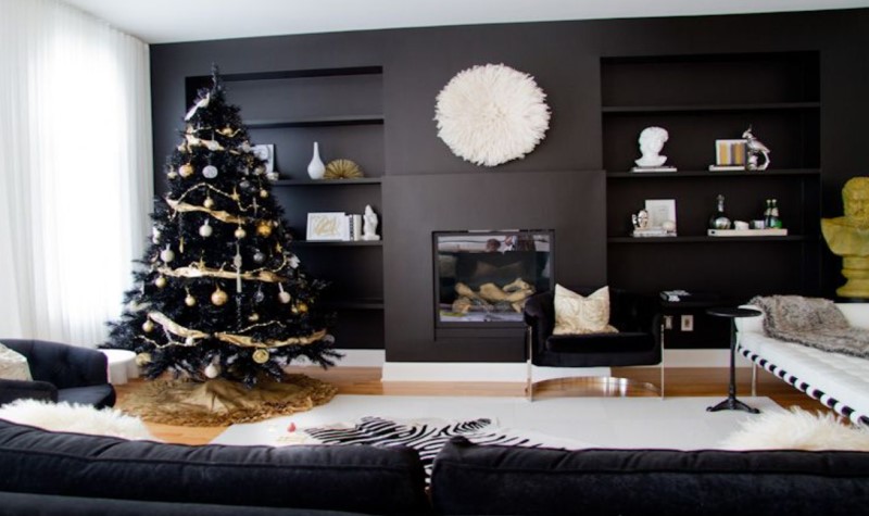 Black and White Christmas Tree