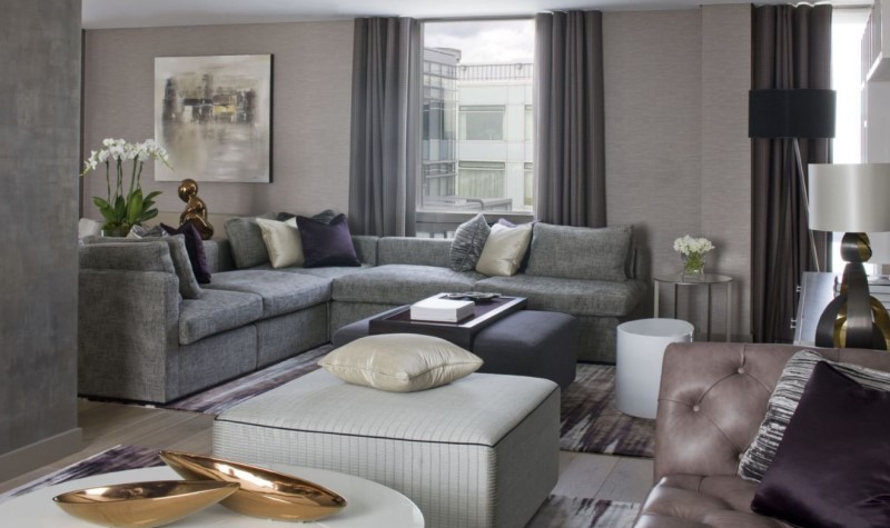 Apply Grey Drapes & Curtains - cosy grey living room ideas