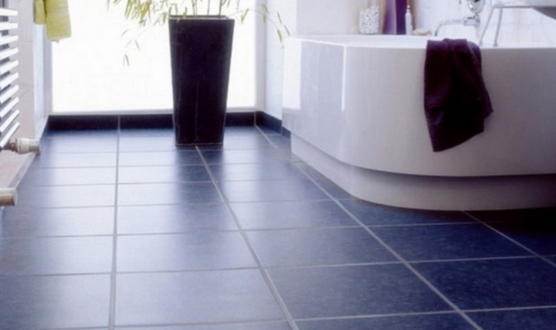 Apply Navy Blue Floor Tiles