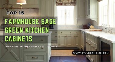 Farmhouse Sage Green Kitchen Cabinets