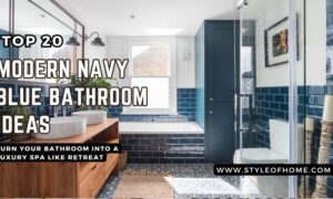 Modern Navy Blue Bathroom