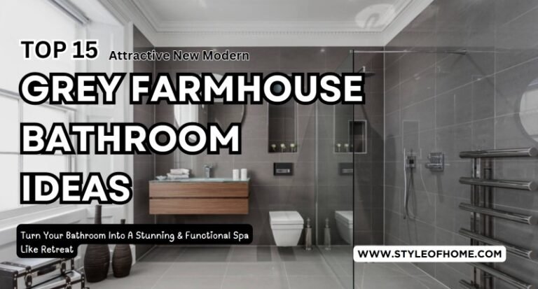 Grey Modern Farmhouse Bathroom - Stylish & Cozy Design